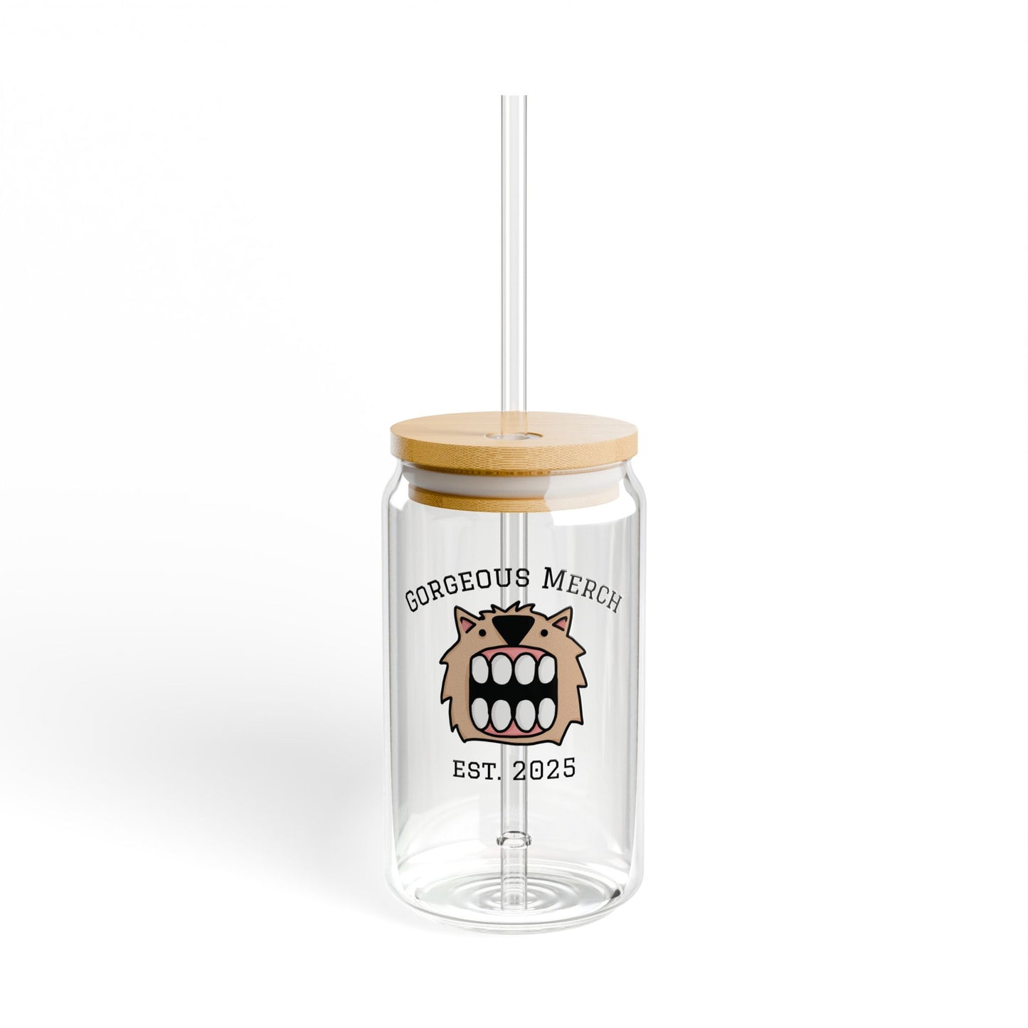 Gorgeous Merch Sipper Glass - 16oz with Bamboo Lid - Perfect for Any Occasion
