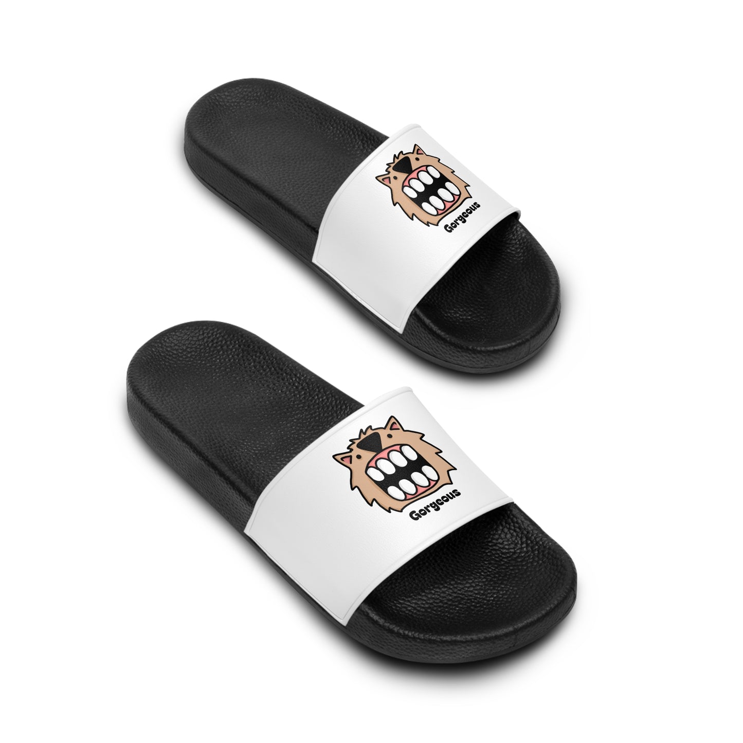 Playful Women's Slide Sandals with Cartoon Design | Cute Casual Footwear for Summer, Beach, Poolside, Gifts, Comfortable Slides